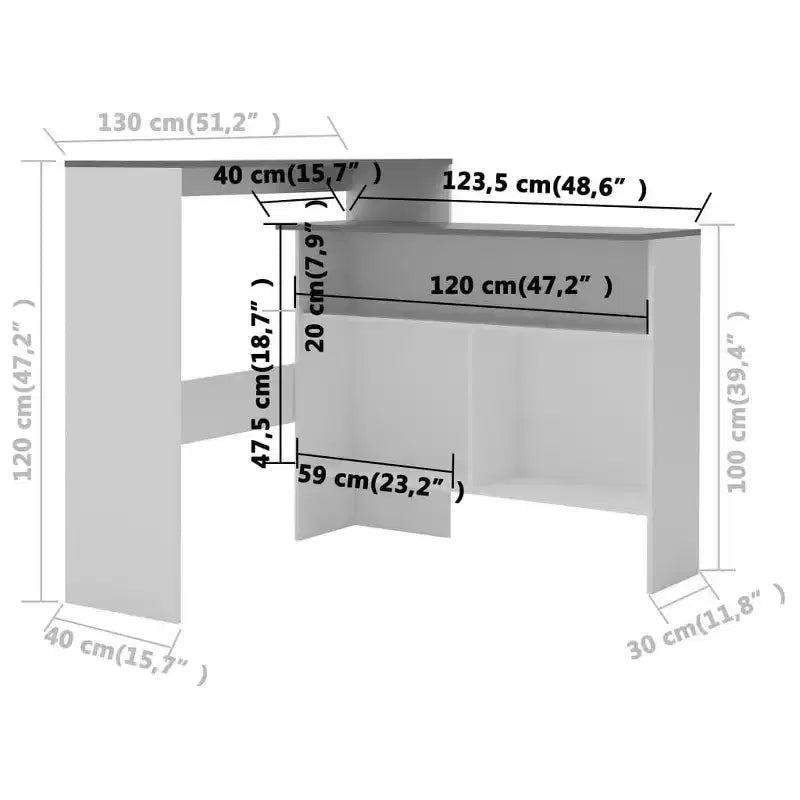 Table de bar Table de pub pour cuisine Table de bistrot avec 2 plateaux