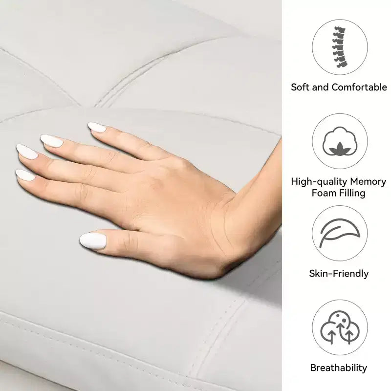 Canapé-lit futon convertible de 71 po avec mousse à mémoire de forme, inclinable pour salon, bureau et appartement