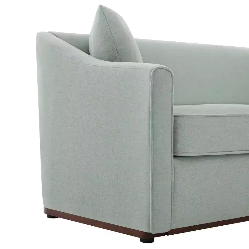 Canapé moderne 3 places en chenille avec coussins décoratifs