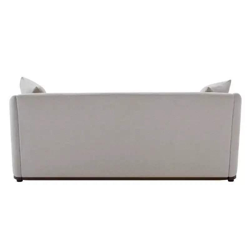 Canapé moderne 3 places en chenille avec coussins décoratifs
