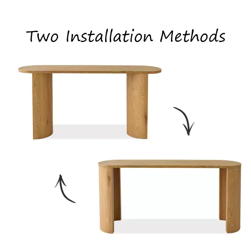 Console d'entrée ovale moderne de 60 pouces, table de canapé effet bois avec pieds en C, table de couloir pour salon, hall d'entrée ou derrière le canapé