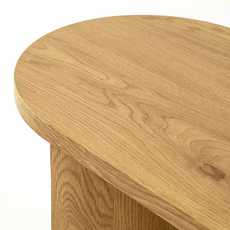 Console d'entrée ovale moderne de 60 pouces, table de canapé effet bois avec pieds en C, table de couloir pour salon, hall d'entrée ou derrière le canapé