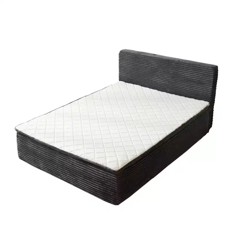 Lit Queen size avec tête de lit – Déballez et dépliez, prêt en 72h, isolation des mouvements, soutien ferme moyen