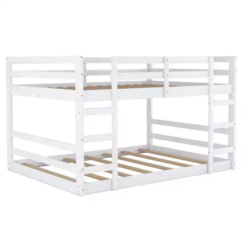 Lit superposé en bois double avec échelle, montage facile