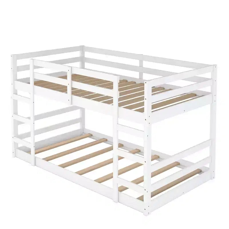Lit superposé en bois double avec échelle, montage facile