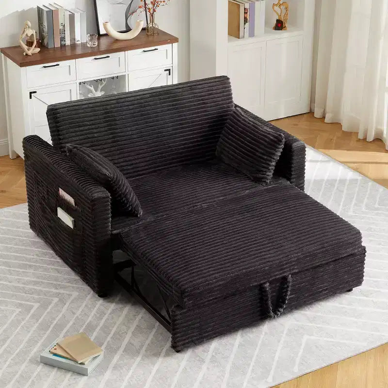 Canapé-lit convertible causeuse avec dossier réglable, fauteuil inclinable gigogne peu encombrant pour petits appartements