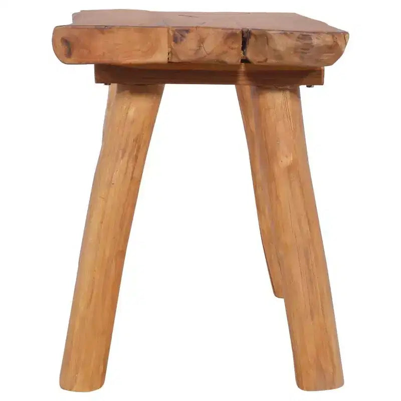 Banc de jardin en teck massif naturel 80 cm