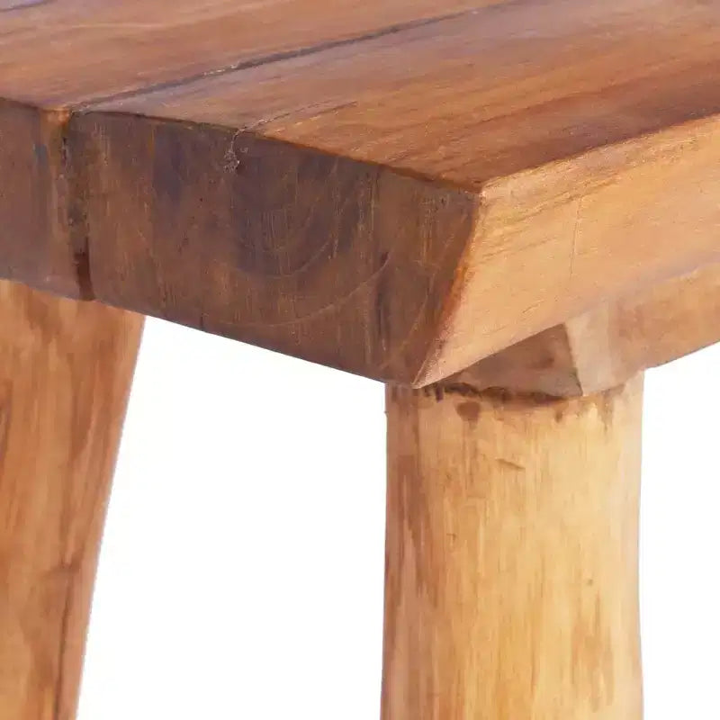 Banc de jardin en teck massif naturel 80 cm