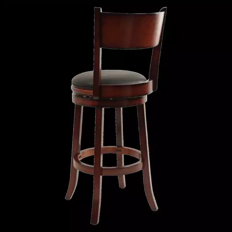 Tabouret de bar pivotant en bois massif hauteur comptoir