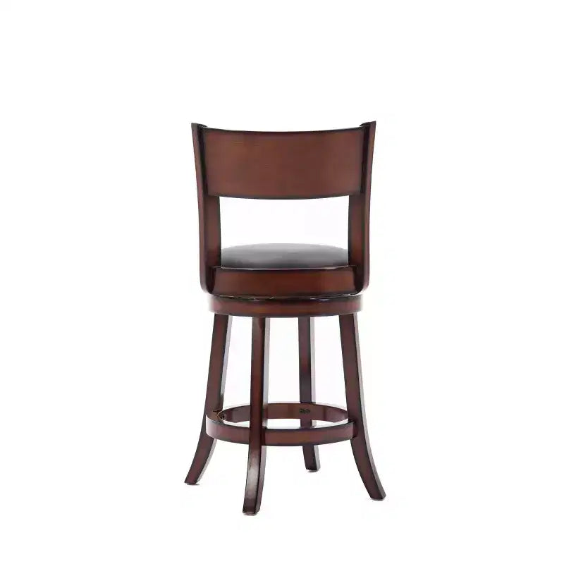 Tabouret de bar pivotant en bois massif hauteur comptoir