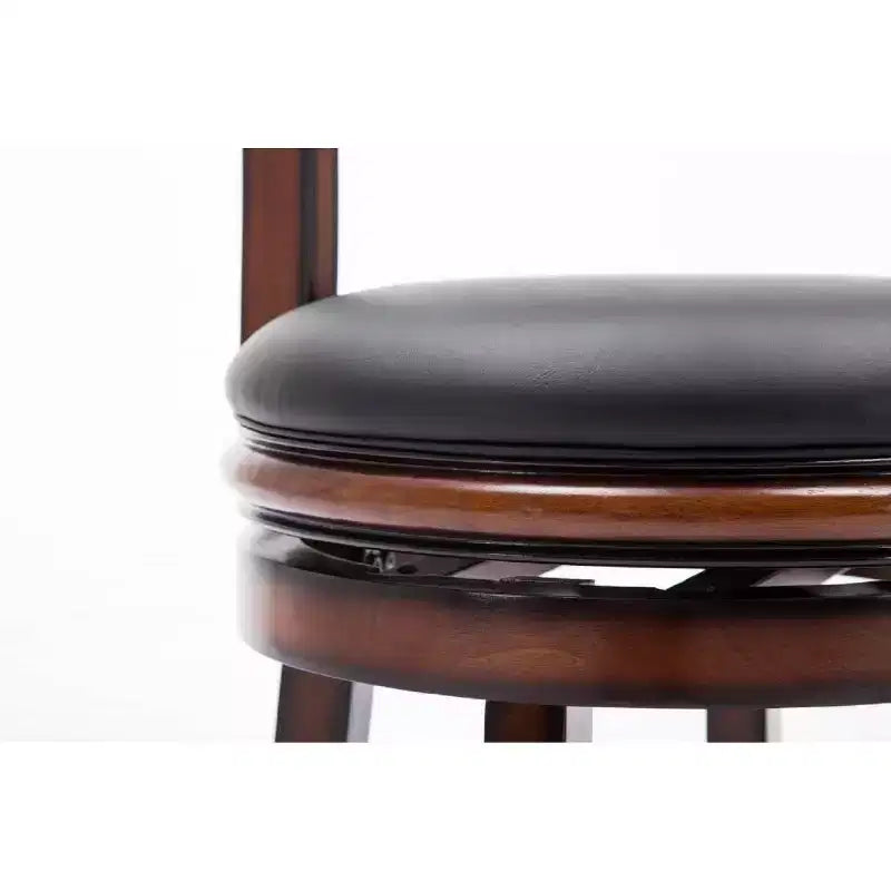 Tabouret de bar pivotant en bois massif hauteur comptoir
