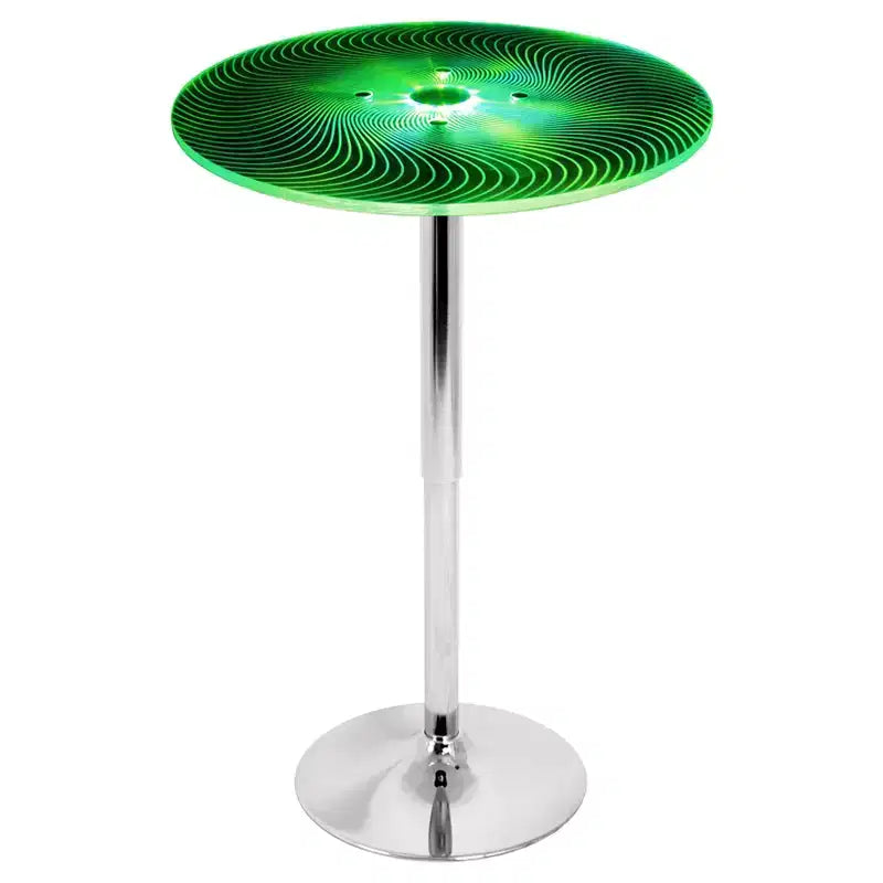 Table de pub réglable contemporaine lumineuse 23" - Acrylique transparent