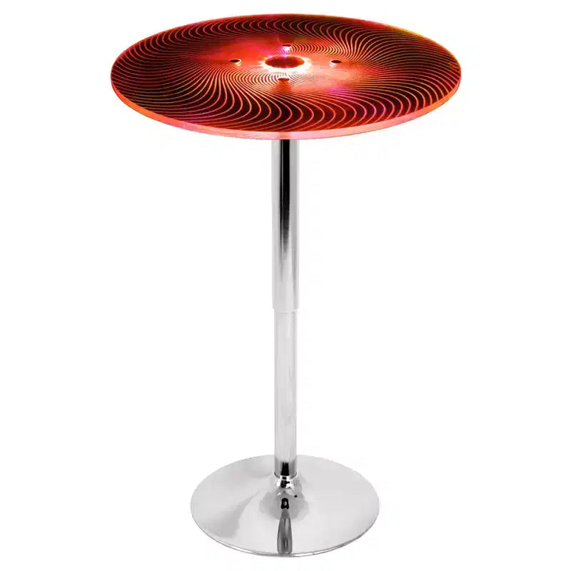 Table de pub réglable contemporaine lumineuse 23" - Acrylique transparent