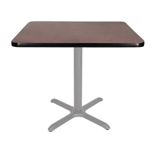 Hampden Furnishings 30" Bennet Collection Square with X Base Dining Table Gray/Mahogany