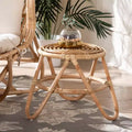 Table d'appoint en rotin, marron naturel