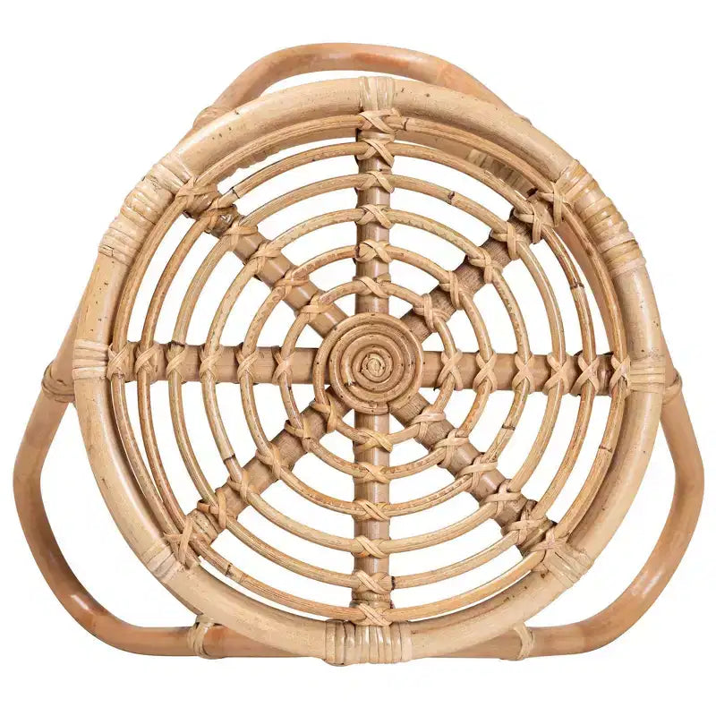 Table d'appoint en rotin, marron naturel