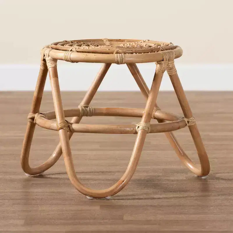 Table d'appoint en rotin, marron naturel
