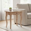 East at Main 28" Promenade Side Table with Drawer Tan: Mango Wood Construction, 25.98"H x 17.7"D, No Tools Assembly