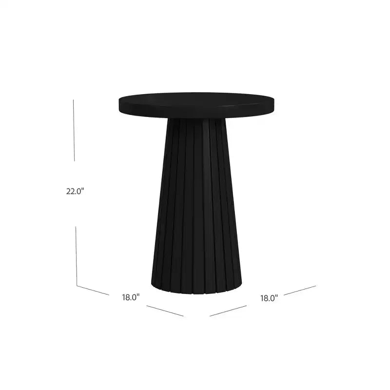 Table d'appoint en manguier teinté noir