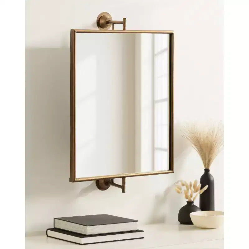 Miroir mural pivotant rectangulaire 20x31