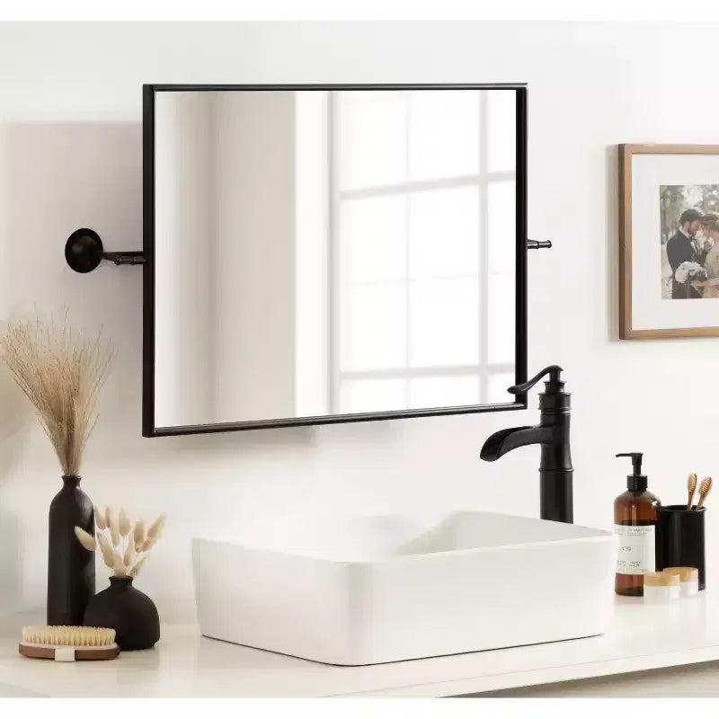 Miroir mural pivotant rectangulaire 20x31
