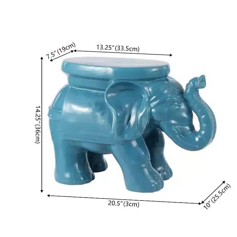Tabouret de jardin/table d'appoint en céramique White Elephant 14.25