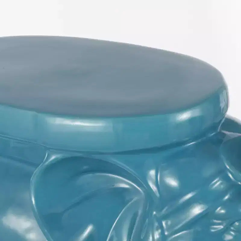 Tabouret de jardin/table d'appoint en céramique White Elephant 14.25