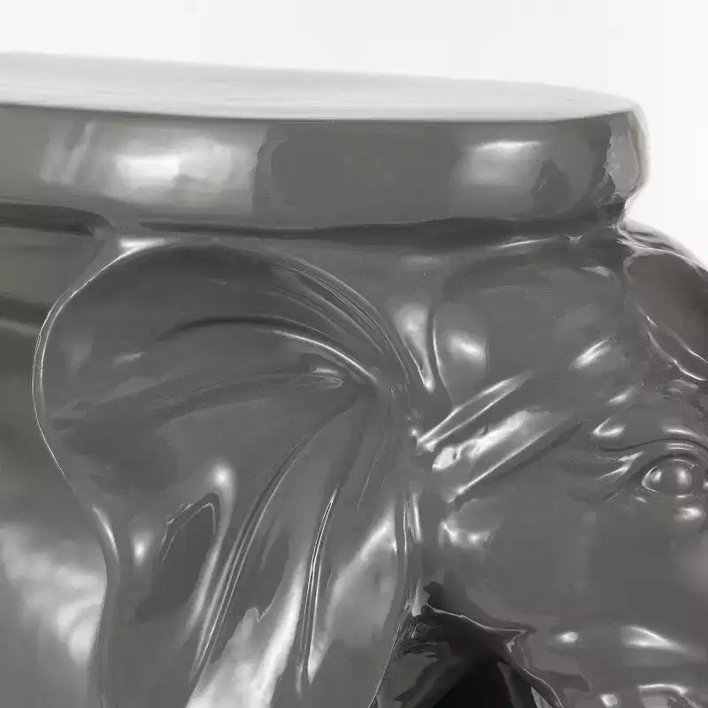 Tabouret de jardin/table d'appoint en céramique White Elephant 14.25