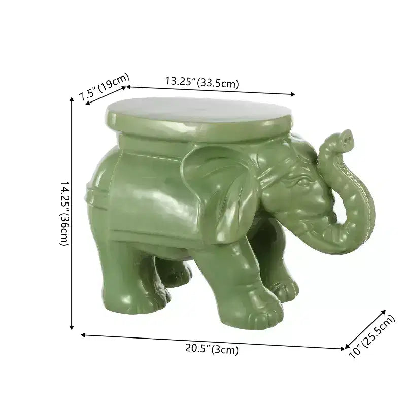 Tabouret de jardin/table d'appoint en céramique White Elephant 14.25