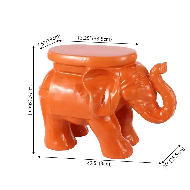 Tabouret de jardin/table d'appoint en céramique White Elephant 14.25
