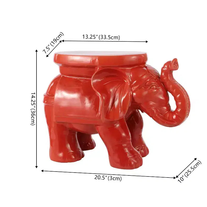 Tabouret de jardin/table d'appoint en céramique White Elephant 14.25