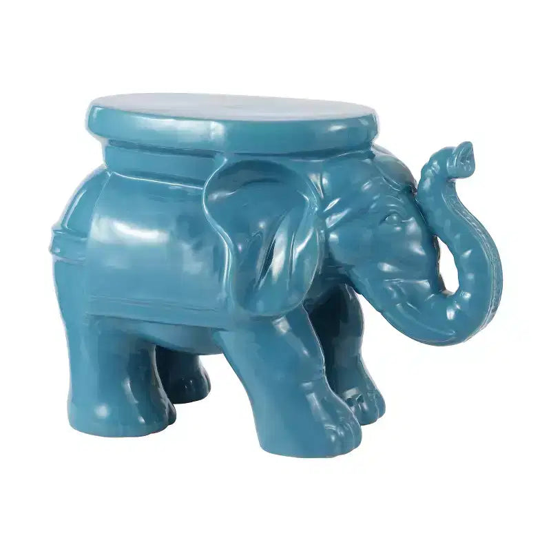 Tabouret de jardin/table d'appoint en céramique White Elephant 14.25