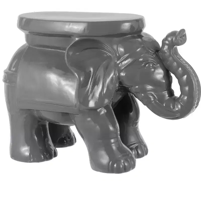 Tabouret de jardin/table d'appoint en céramique White Elephant 14.25
