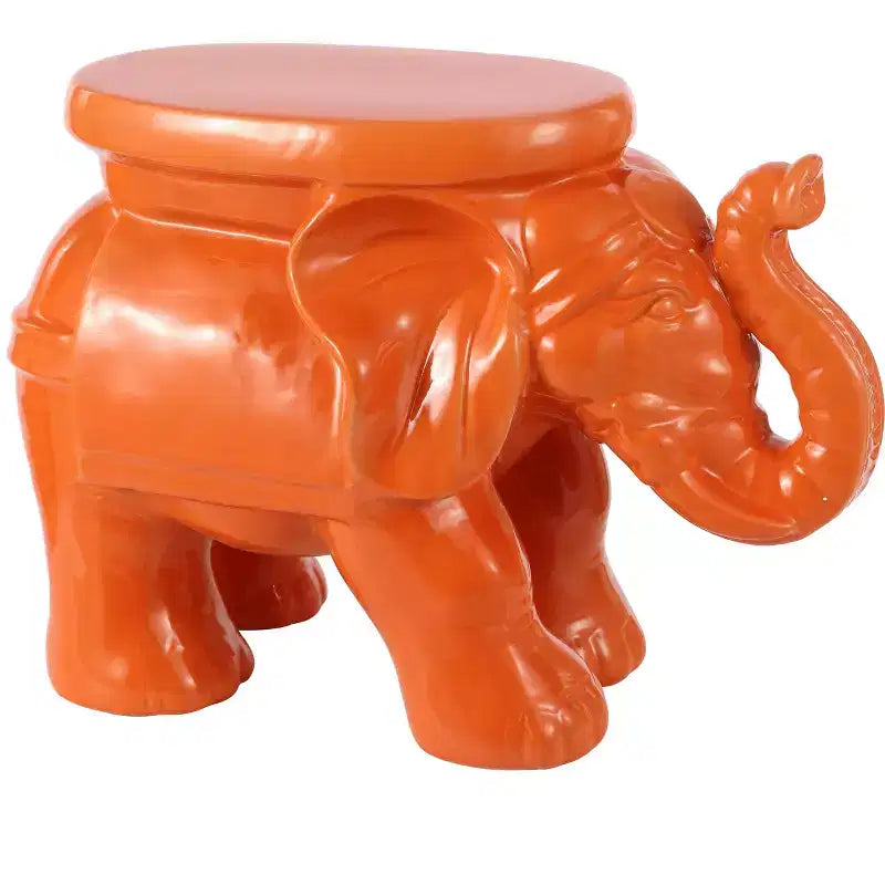 Tabouret de jardin/table d'appoint en céramique White Elephant 14.25