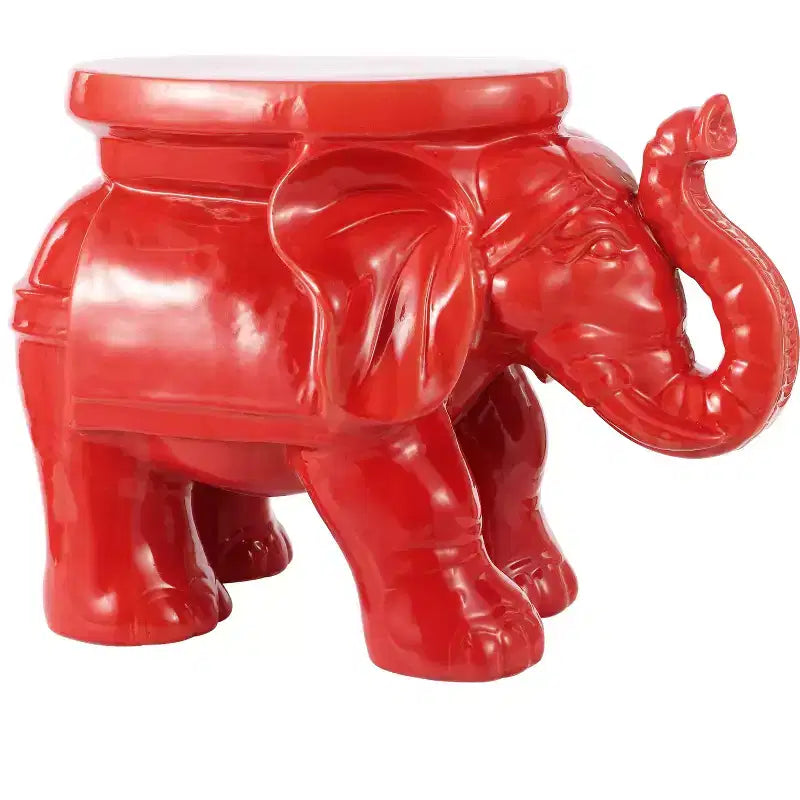 Tabouret de jardin/table d'appoint en céramique White Elephant 14.25