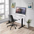 Bureau debout électrique à double moteur avec plateau de 48", noir et blanc