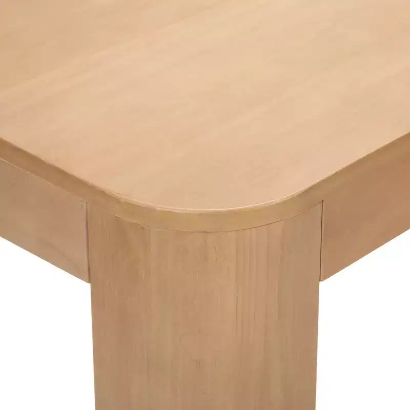 Table basse rectangulaire moderne en bois massif 48 po pour salon