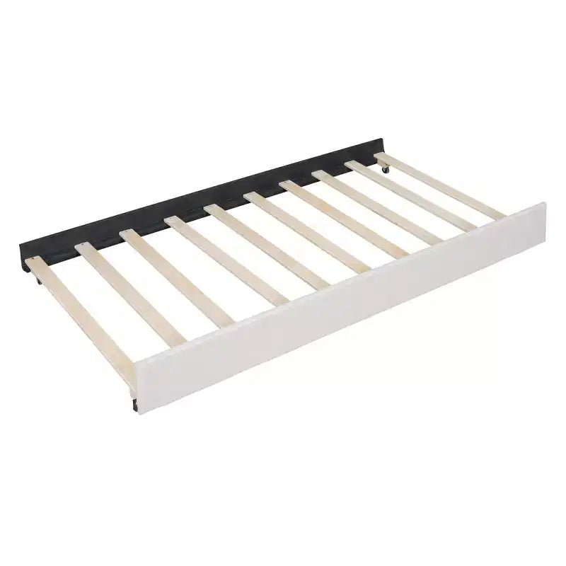 Cadre de lit plateforme en bois rembourré Queen/Full avec 2 tiroirs et 1 lit gigogne simple/simple XL