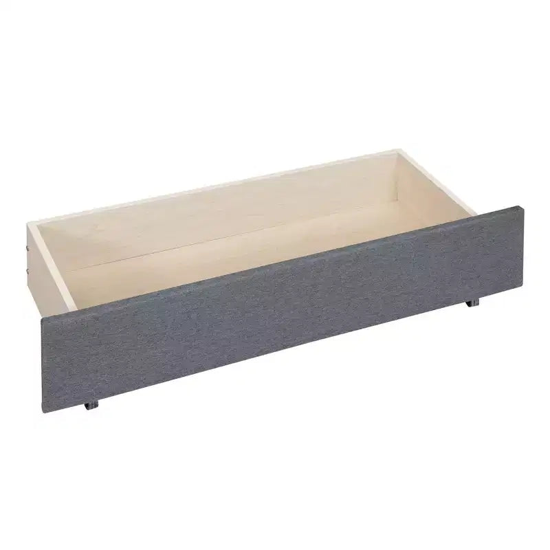 Cadre de lit plateforme en bois rembourré Queen/Full avec 2 tiroirs et 1 lit gigogne simple/simple XL