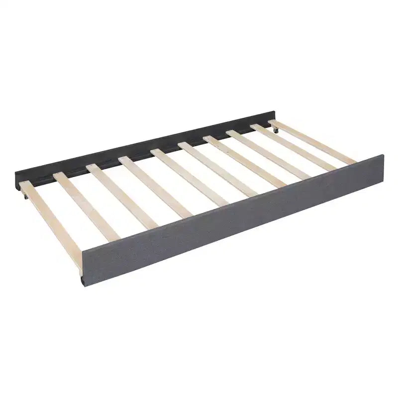Cadre de lit plateforme en bois rembourré Queen/Full avec 2 tiroirs et 1 lit gigogne simple/simple XL
