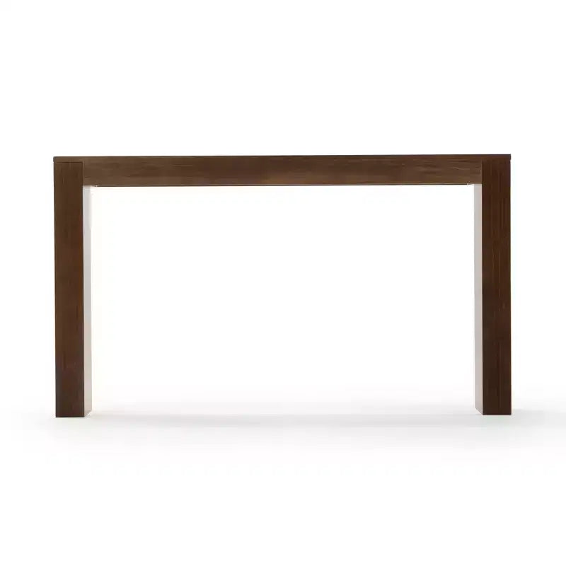 Console en bois massif de 56 po avec bord arrondi, table de canapé étroite pour entrée