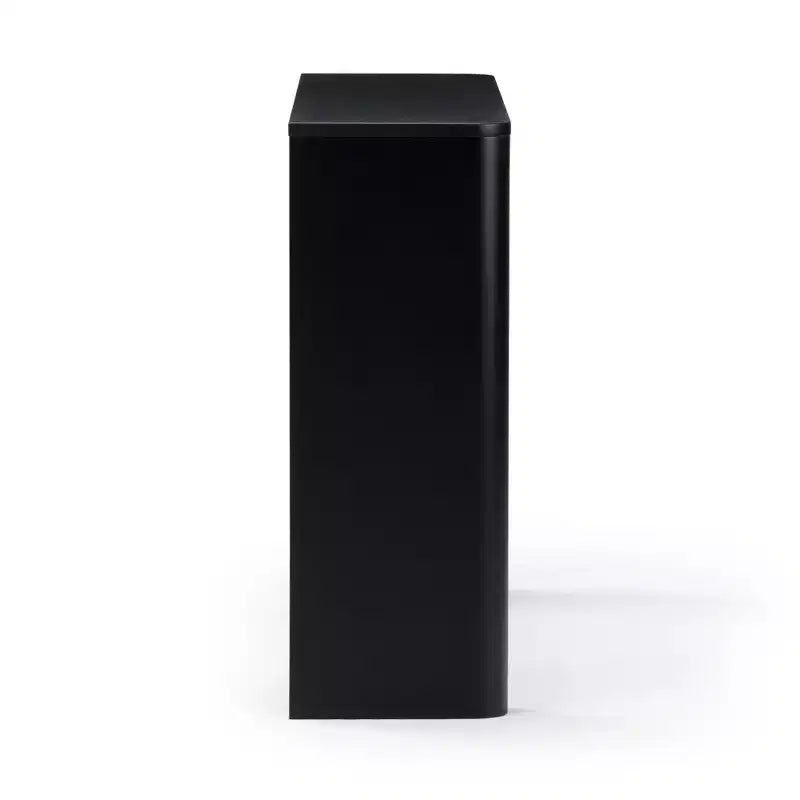 Console en bois massif de 56 po avec bord arrondi, table de canapé étroite pour entrée