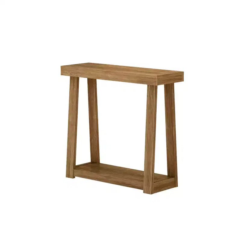 Console en bois massif de 36 po avec étagère de rangement, table de canapé de style rustique, table d'entrée étroite pour couloir