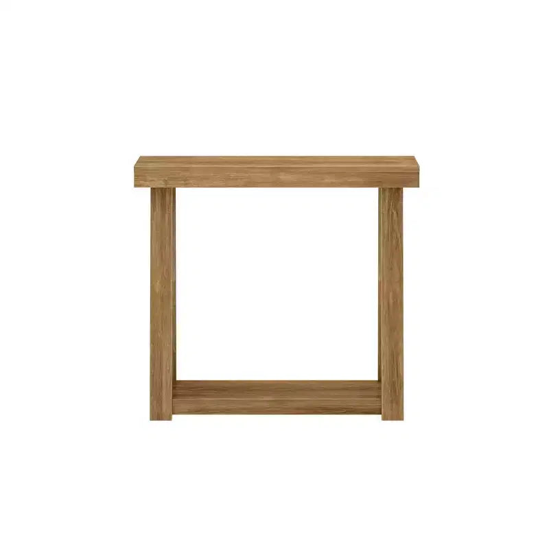 Console en bois massif de 36 po avec étagère de rangement, table de canapé de style rustique, table d'entrée étroite pour couloir