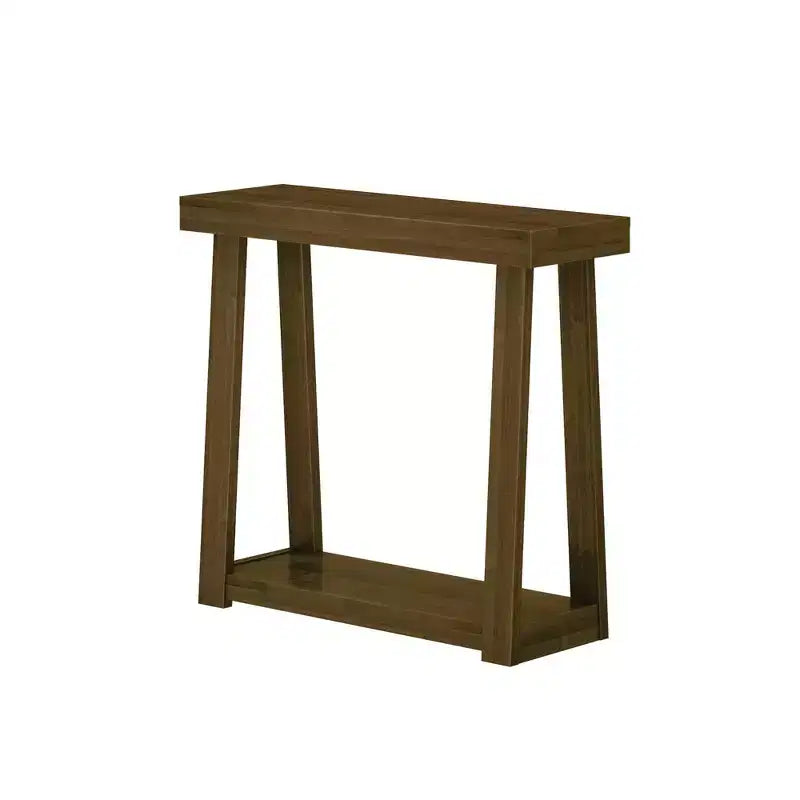 Console en bois massif de 36 po avec étagère de rangement, table de canapé de style rustique, table d'entrée étroite pour couloir
