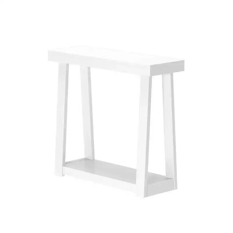 Console en bois massif de 36 po avec étagère de rangement, table de canapé de style rustique, table d'entrée étroite pour couloir