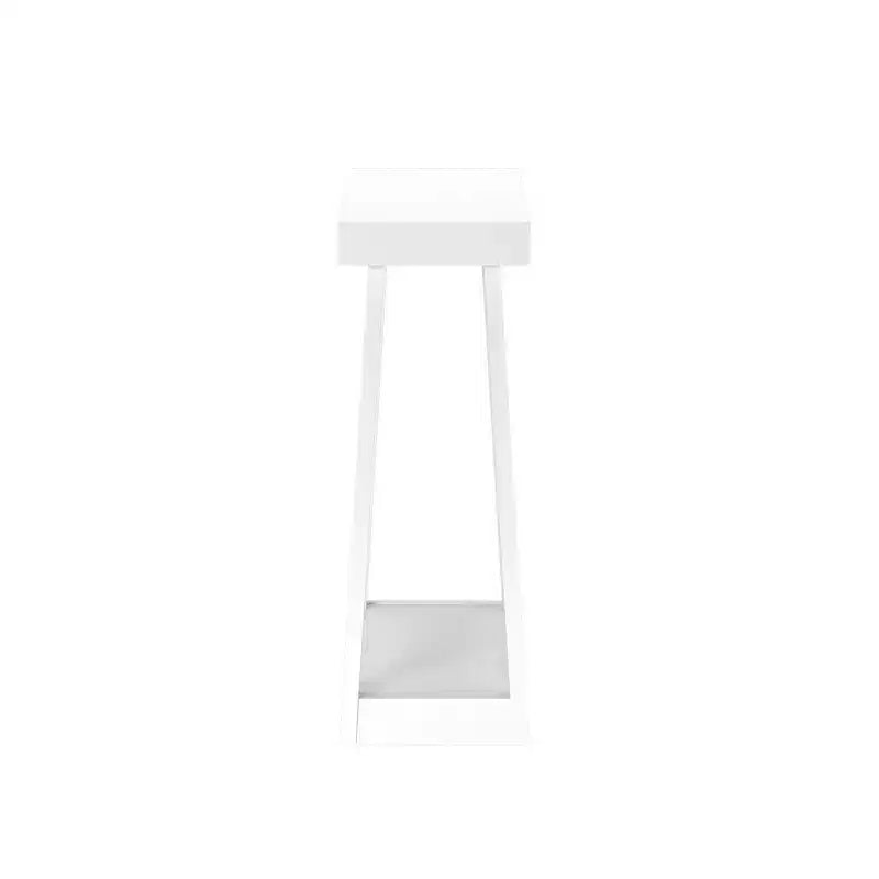 Console en bois massif de 36 po avec étagère de rangement, table de canapé de style rustique, table d'entrée étroite pour couloir