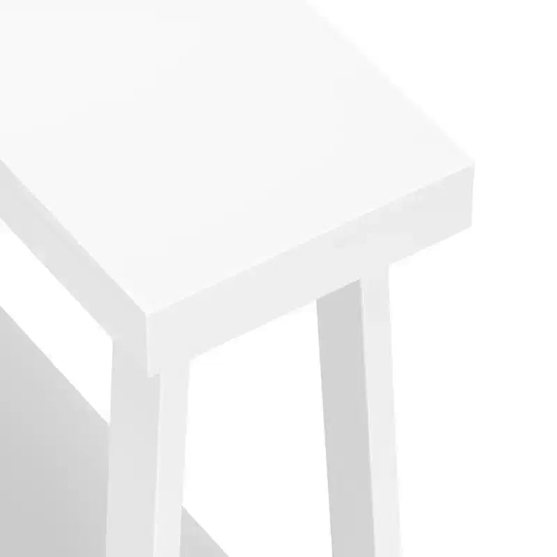 Console en bois massif de 36 po avec étagère de rangement, table de canapé de style rustique, table d'entrée étroite pour couloir