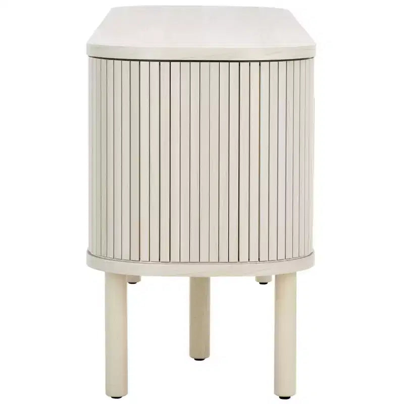 Meuble TV à 2 tambours et 1 porte vitrée