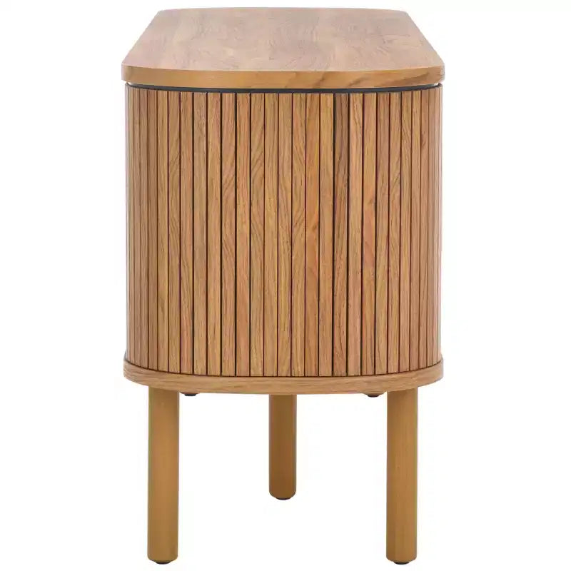 Meuble TV à 2 tambours et 1 porte vitrée